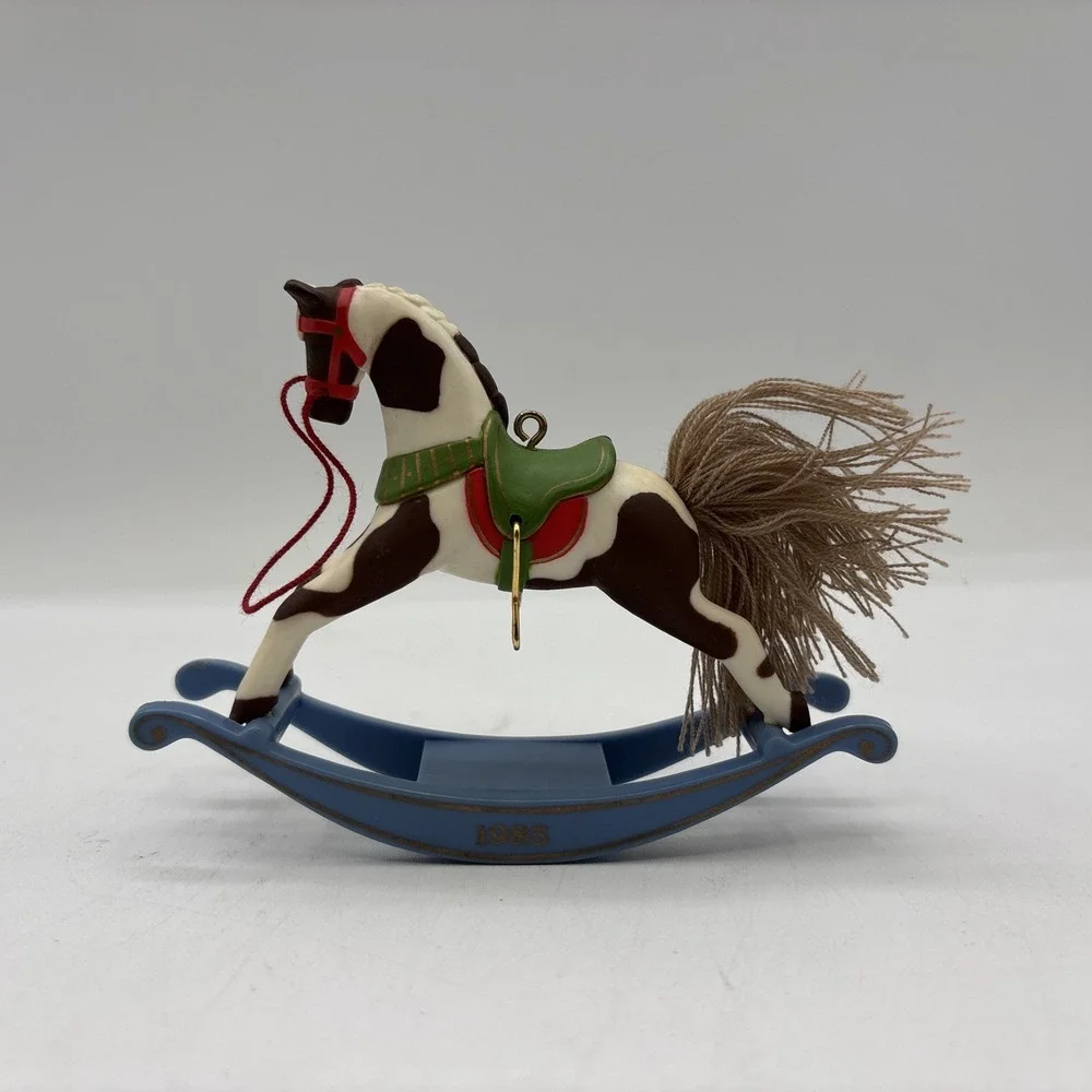Hallmark Keepsake Ornament 1985 Rocking Horse 5th In Rocking Horse SeriesVintage